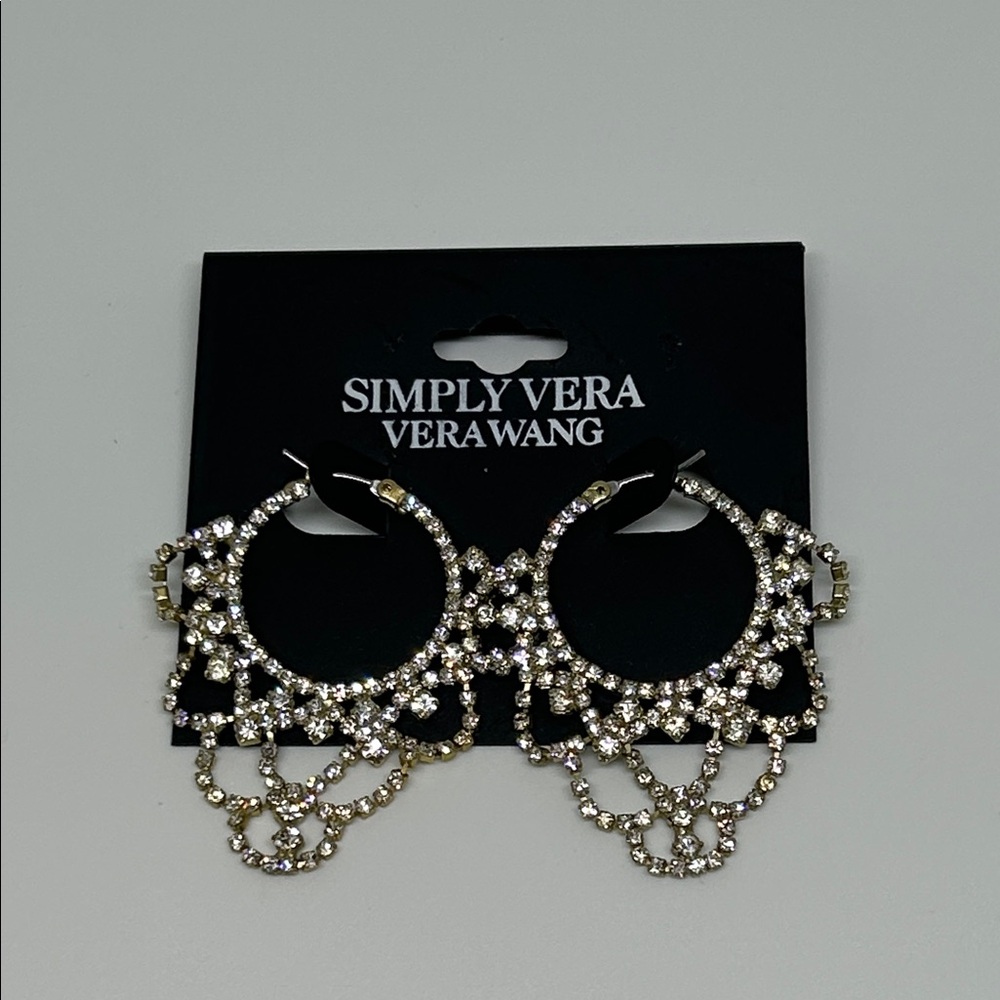 NEW Simply Vera Vera Wang Crystal Embellished Earrings